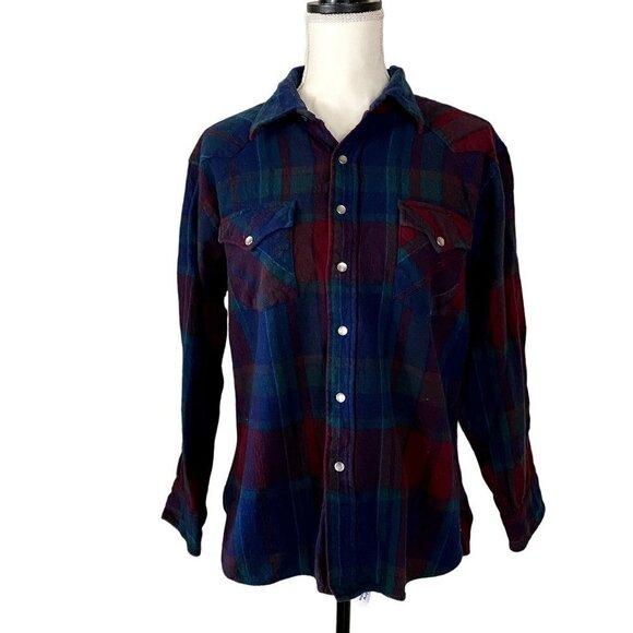 Pendleton | Women's Vintage 70s Virgin Wool Flannel Shirt | Size: XL - Picture 1 of 6